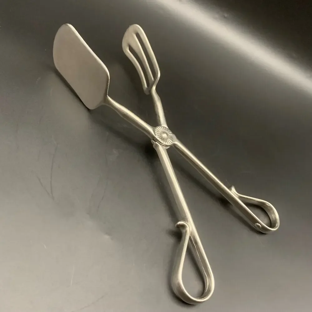Vintage Silver Plated Pastry Food Tongs